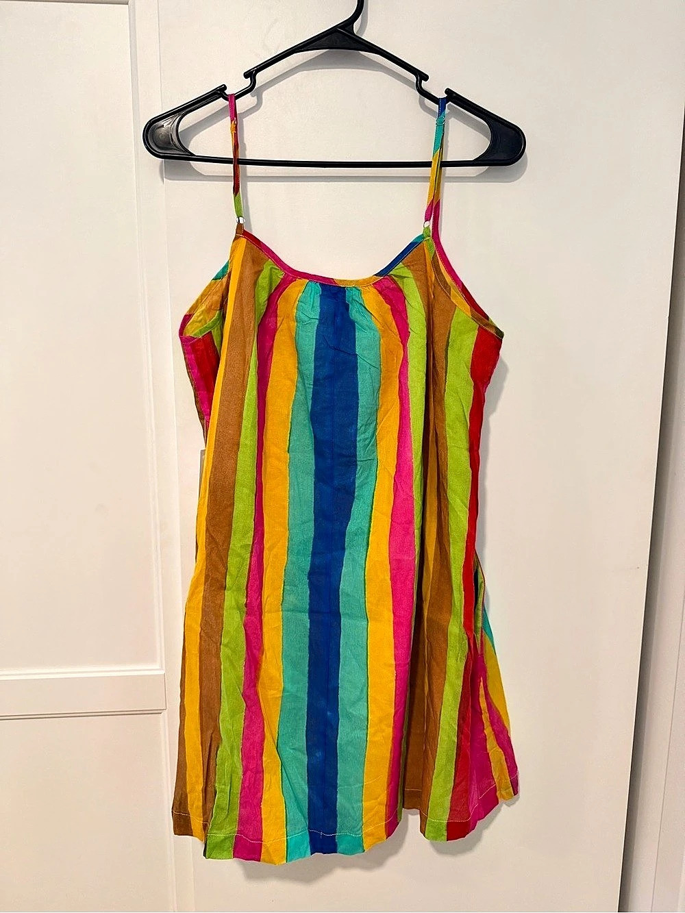 Lisa Says Gah Geneva Dress Striped Mini Multi & Pink Medium